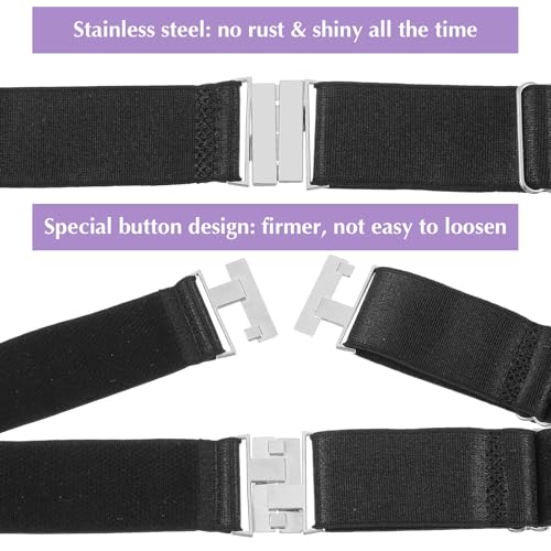 Giantree 2Pcs Women's Thigh Garter Belt, Adjustable Black Garter, Thigh Strap Plus Size Thigh Garter Belt, Thigh Bands Women