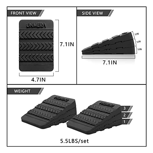 UNMERA Squat Wedge Block 6PCS Adjustable Non-slip Rubber Squat Ramp | Squat wedge for heel-elevated training, deadlifts, and calf stretches to improve mobility, balance, and strength.