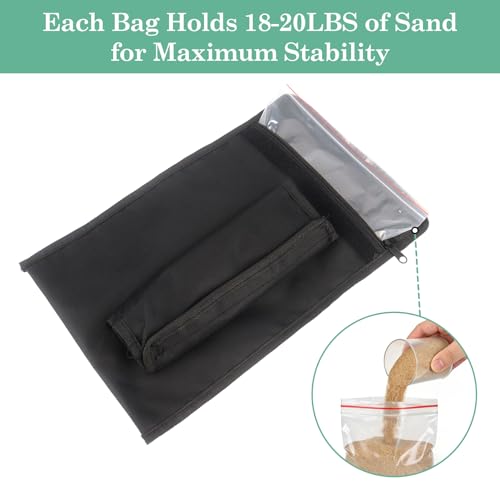 Klmnop 4PCS Sports Net Sandbags, Weighted Anchor Bags for Baseball Nets, Soccer Goals, Golf Nets, Football & Hockey Nets, Small Sand Bag for Weight Stability