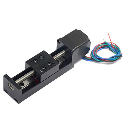 1PCS Mini Linear Rail Guide Slide Actuator T6x1 Lead Screw with NEMA11 Stepper Motor,50mm Effective Stroke Length for DIY CNC Router Parts X Y Z Linear (Size:50mm) - size: 50mm