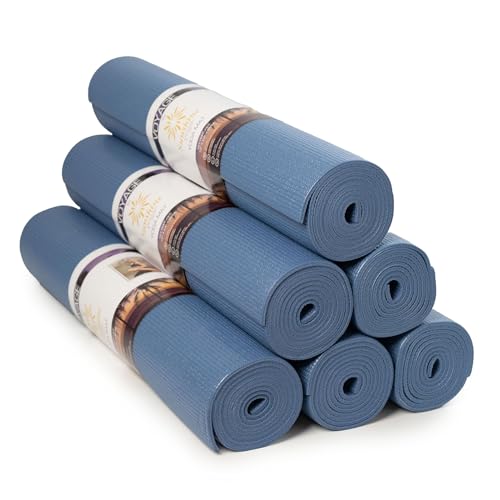 Voyage 5mm Studio Yoga Mats, 6 Pack, 72x24in - color: Slate