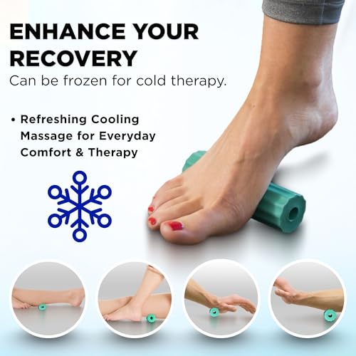 THERABAND Foot Roller for Plantar Fasciitis, Arch & Heel Massager, Green | Textured foot roller for plantar fasciitis, arch and heel massage - compact enough to use at a desk or chair - style: Original