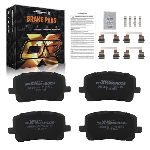 maXpeedingrods D923 Front Brake Pads for Pontiac Vibe L4 1.8L 2003-2008 | for Toyota Corolla Matrix L4 1.8L 2003-2008 P-923 (NAO Ceramic) - size: P-923&D923