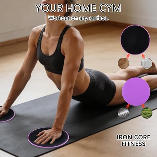 24 Pcs Core Sliders for Working Out Abdominal Exercise Discs Dual Sided Workout Disc Fitness Sliders Exercise Gear for Gym Floors Training Abdominal Core Strength