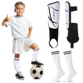 Soccer Shin Guards and Socks Kids Youth Lightweight Soccers Pads Defender with Ankle Protection Ski Shin Guards Football Equipment for Age 4-14 Toddler Boy Girl - color: White, size: Small