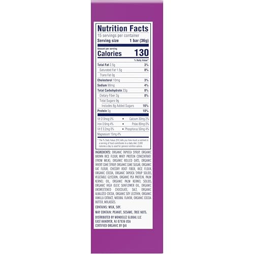 Zbar Protein - Chocolate Chip - Crispy Snack Bars - Made with Organic Oats - Non-GMO - 5g Protein - Gluten Free Protein Bars (15 Pack)