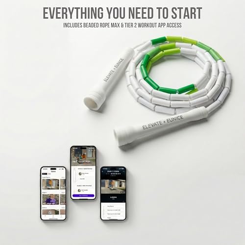 Pro-Grade Beaded Jump Rope for Beginners - color: Jade