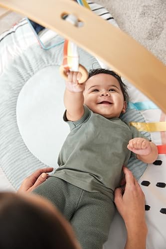 Skip Hop Baby Play Gym Montessori-Inspired 3-in-1 Sensory Tummy Time Activity Mat with 25+ Developmental Activities 4 Toys and 5 Parent Guide Cards with Stage-Based Activities Discoverosity Age 0-2y - color: Discoverosity Gym