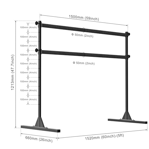 SELEWARE Height Adjustable Ballet Barre Freestanding Ballet Bar Heavy Duty Dance Bar Support Barre Movements Body Stretch Pull-ups, Sturdy Construction Never Fall Apart, Anti-Slip - color: 5 FT (Steel Crossbar with Fabric Cover, Black)