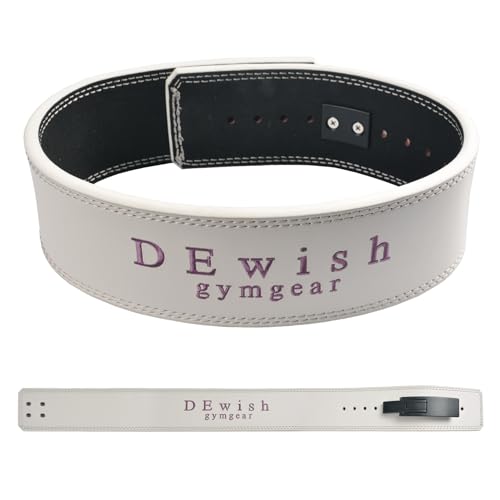Weight Lifting Belt, 10mm Thick, 4-Inch Wide Heavy Duty Leather Lever Gym Belt, Ideal for Weightlifting, Squats, Deadlifts, Powerlifting, Cross Training and Weight Training - color: Light Gray, size: L(40"-44")