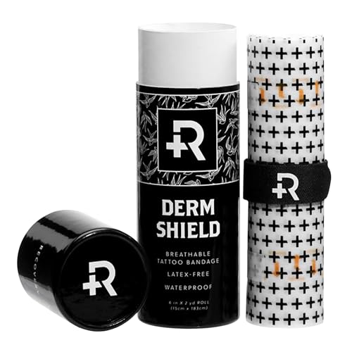 Recovery Aftercare Derm Shield Tattoo Cover Up Patch - Latex-Free & Waterproof Tattoo Aftercare Bandage - Transparent Matte Film - Breathable & Flexible - Promotes Healing & Skin Renewal (6" x 2 yd) - size: 6" x 2 Yard Roll