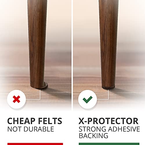 Felt Furniture Pads X-PROTECTOR 181 PCS Premium Furniture Pads - Felt Pads Furniture Feet Best Wood Floor Protectors - Protect Your Hardwood & Laminate Flooring! - size: 181 PCS Brown, Round & Square