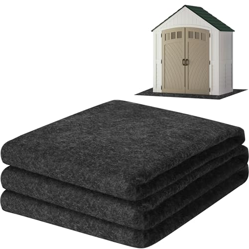 ToLanbbt Outdoor Storage Shed Floor Mat, 8.4 x 7.4 FT Waterproof Carport Mat, Washable Furniture Pad with Non Slip Backing for Dust, Oil, Protection, Storage Shed Not Included - size: 8.4 x 7.4 FT