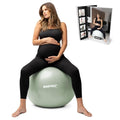 BABYGO Birthing Ball - Pregnancy Yoga Labor & Exercise Ball & Book Set Trimester Targeting, Maternity Physio, Birth & Recovery Plan Included Anti Burst Eco Friendly - color: Sage, size: 65cm - Manual