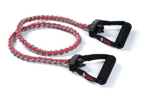 SPRI Braided Xertube Resistance Bands – Premium Exercise Band for Men & Women – Workout Equipment for Home Gym Fitness Training – Comfort Grip for Strength, Weights, and Resistance | Premium Braided Construction | Comfort Grip Handles | Home Gym Strength