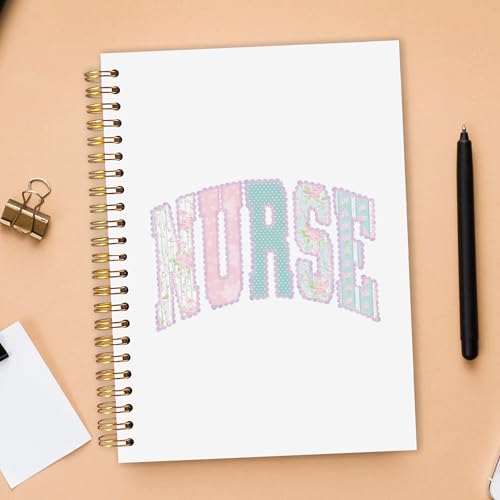 OJMFHEGEE Nurse Appreciation Gifts Spiral Notebook 5.5x8.3 in, Nurses Week Gifts, Cottagecore Floral Coquette Nurse Nursing Hardcover Notebook Journal Gifts for Women Work Study - color: Nurse Appreciation