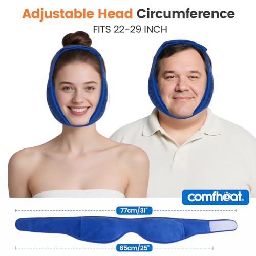 Face Heating Pad for TMJ Pain Relief, Moist Heat Microwave Heated Wrap for Jaw, Wisdom Teeth Recovery, Reducing Symptoms of Jaw Clicking, Relaxing Face Muscles, Oral Facial Surgery