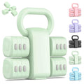 2-in-1 Adjustable Dumbbell Set, 4-Level Weights for Women | Convertible Dumbbell & Kettlebell, Adjustable 2.2-5.5lb Each, Quick-Change Button, Compact for Home Gym, Office & Outdoor - color: Green