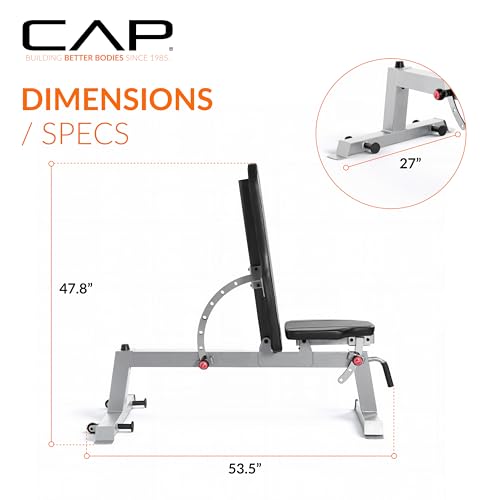 CAP Barbell Deluxe Utility Weight Bench Color Series