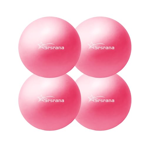 9 Inch Pilates Ball - Small Exercise Ball for Yoga, Barre & Physical Therapy - Anti-Burst Non-Slip Mini Core Ball for Stability, Back Pain Relief & Posture Correction - color: 4Pink