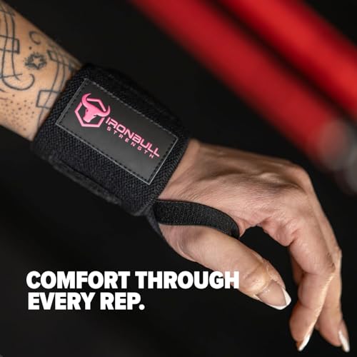 Wrist Wraps for Weightlifting (USPA & IPL Approved) - 18” Premium Quality Wrist Straps for Weightlifting - Weight Lifting Wrist Wraps with Thumb Loop - Best Gym Wrist Wraps for Lifting Weights, Curls & Dips - Lifting Wrist Wraps for Bench, Powerlifting &
