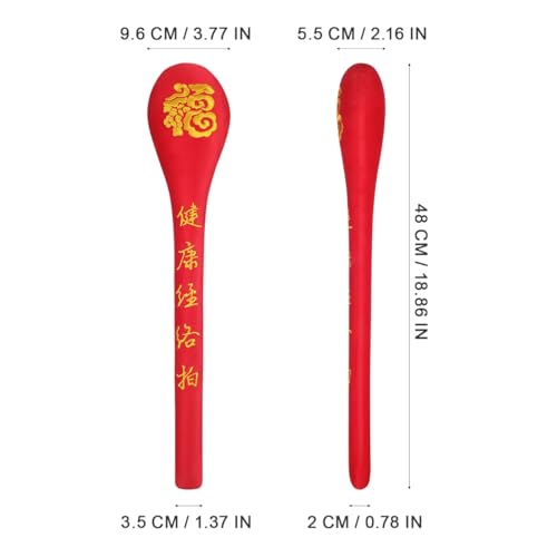 FRCOLOR Meridian Sha Board 18.9 Inch Handheld Massage Pat Stick for Body Tapping Therapy Muscle Relaxation Blood Circulation and Fatigue Relief