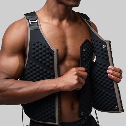 OMORPHO Men’s 20 lb G-Vest Icon Bundle adjusts from 10 lb to 20 lb with included G-Pack weight panels. Low-profile, fully adjustable comfort fit for walking, hiking, running, and training. - color: Luxe