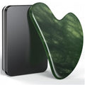 Jade Gua Sha Facial Tools, Guasha Tool for Face Acupuncture Therapy Trigger Point Treatment, Gua Sha Scraping Massage Tool - color: Green