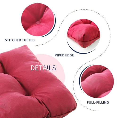 IPYNBAP Outdoor Bench Cushion, 48x18x5 Inch, Water-Resistant Bench Cushion for Outdoor/Indoor Furniture, Patio Bench Seat Cushion, Fade Resistant Outdoor Cushions for Porch Swing Couch, Burgundy - color: Burgundy, size: 48x18x5 Inch
