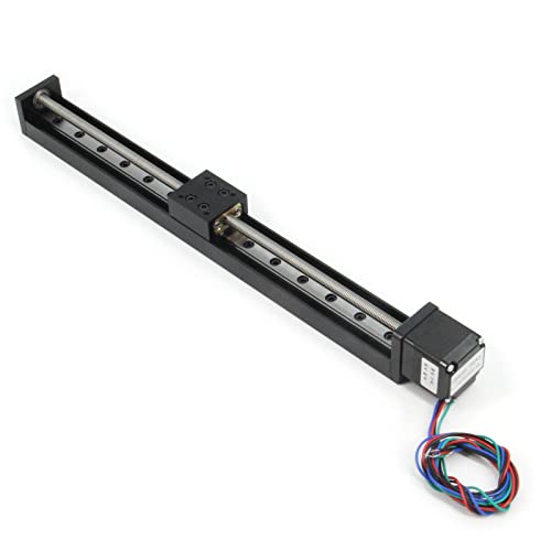 1PCS 250mm Effective Stroke Length Mini Linear Rail Guide Slide Actuator T6x1 Lead Screw with NEMA11 Stepper Motor for DIY CNC Router Parts X Y Z Linear (Size:250mm) - size: 250mm