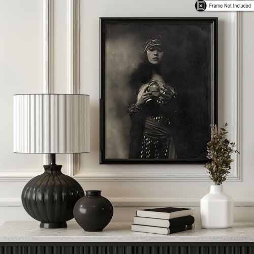 Poster Master Vintage Gypsy Woman Print - Retro Fortune Teller Poster - Halloween Art - Wiccan Gift for Men & Women - Gothic Decor for Living Room, Bedroom or Dorm - 8x10 UNFRAMED Wall Art - color: Style-07, size: 8"L x 10"W