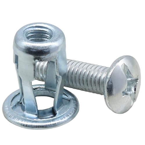 M6 x 25 Hollow Door Anchor Set, 20 Pack | Metal Cavity Fixing, Aluminium Cladding, Extra Short Wall Anchors for Steel Pipe Iron Sheet Plastic Sheet - size: 20 Pack M6 x 25