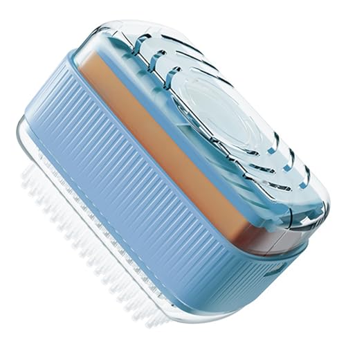 Multifunctional Foaming Soap Box for Soap Holder,Laundry Cleaning Brush | Portable Scrubbing Soap Dispenser Roller,Soap Cleaning Storage Foaming Box for Home Bathroom Kitchen - color: Blue