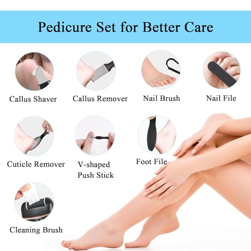 Callus Remover for Feet, 13-in-1 Professional Pedicure Tools Foot Care Kit, Foot Scrubber Electric Feet File Pedi for Hard Cracked Dry Dead Skin, 3 Rollers, 2 Speed, Battery Display (Black) - style: Black