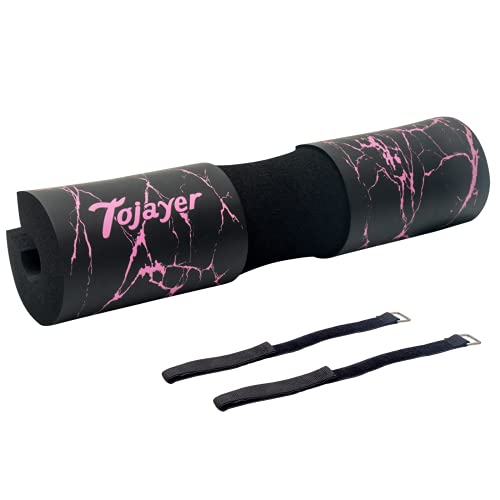 Squat Pad Barbell Pad for Workout, Neck & Shoulder Protective Foam - color: Pink Marble