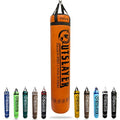 Muay Thai Punching Bag 6ft 150lbs Unfilled Made in USA - color: Orange/Black, size: With Bottom D-Ring