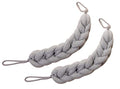 AARainbow 2 Packs Long Stretch Back Sponge with Rope Handles Back Scrubber Bath Shower Mesh Sponge Exfoliating Body Scrub Stretch Braided Loofah for Men and Women (2 Gray) - color: 2 Gray