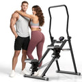 MOMODA Stair Stepper Resistance Adjustable Folding Vertical Climber Machine for Home Gym Full-Body Workout - color: Black