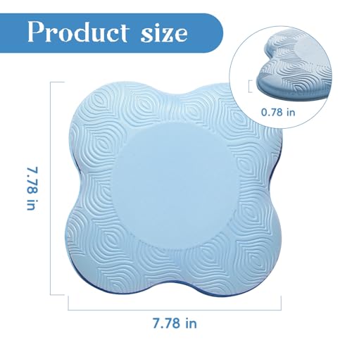2 Packs Yoga Knee & Elbow Cushions - Extra Thick Foam for Knees, Elbows, Wrists, Hands & Head - Pilates & Kneeling Pads - Support Foam Pads for Women & Men - color: blue