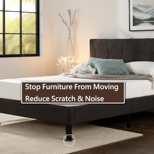 Jayen Non Slip Furniture Caster Cups Coasters Pads for Hardwood Floors, 3x3 | prevent furniture from Sliding, rubber, heavy duty, floor protection, keep furniture in place - size: 8 Pcs Brown