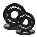 EVERYMATE Change Weight Plates 1.25LB 2.5LB 5LB Set Fractional Olympic Bumper Plates for Cross Training Steel Insert Strength Training - color: 15 LB(2.5+5), size: Black