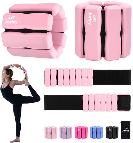 Ankle Wrist Weights for Women Men A Pair of 2lbs/3lbs/4lbs | Adjustable Arm & Leg Weights, Silicone Weighted Bracelet for Pilates Yoga Water Pool Walking Home Fitness Strength Training - color: Pink, size: 4lbs Pair (2lb each weight)