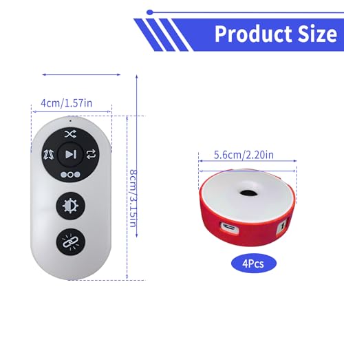Sports Agility Light, Agility Training Light, USB Charging, Lasts 10 Hours, 10cm Height Sensing Distance, 4 Light Colors, 4 Modes, 270 Degree Viewable Angle Improve Reflex - color: Red-4P