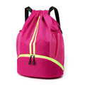 Valleycomfy Sports Drawstring Backpack - Water Resistant String Bag with Side Mesh Pockets Shoe Compartment Gym Backpack for Women & Men Rose - color: A-rose