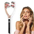 Facial Massager with 3D Roller,Lymphatic Drainage Tool for Face,Arm,Leg and Neck massage - Lymphatic Contour Face Brush Lift & Double Chin Reducer (White) - color: White