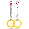 SereneLifeHome 2 Clamping Hoops Gymnastic Bar - Monkey Ring Outdoor Backyard Ninja Line Accessories Set, Durable Ninja Rings, Gymnastic Rings, Ring Bell, Equipment for Kids - ACCSLGYMBAR20