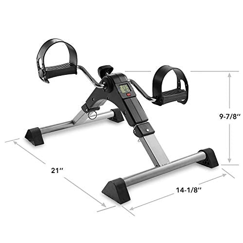 Foldable Under Desk Exercise Bike Portable Arm and Leg Pedal Exerciser