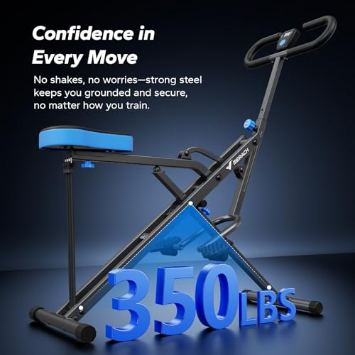 Squat Machine, MERACH R07 2 in 1 Squat Rowing Machine, Easy Setup & Foldable Exercise Equipment, Glute Trainer Machine, Glutes & Leg Home Workout Machine - color: Grey