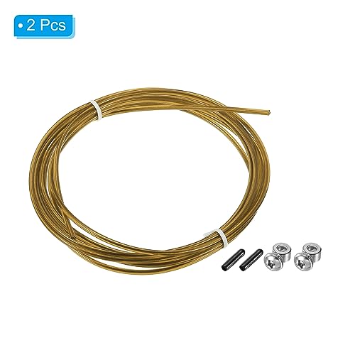 PATIKIL Speed Jump Rope Replacement Cable, Professional Skipping Rope Steel Wire Replace for High Speed Jump Ropes - color: Gold Tone