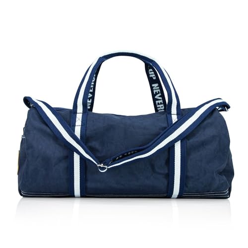 Fairtex BAG9 Retro Style Barrel Bag Thai Boxing Heavy Gym Bag Myay Thai MMA (Navy Blue) - color: Navy Blue